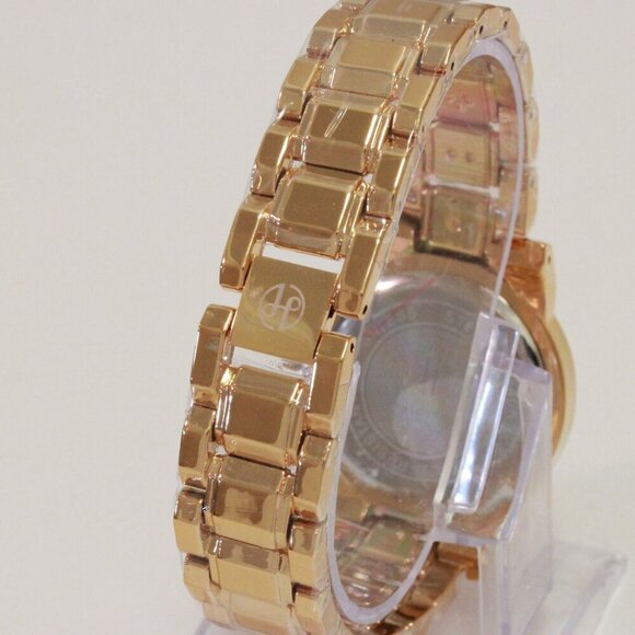 Ladies Quartz Fashion Watch Gold Tone Silver Dial 34mm - Picture 11 of 13